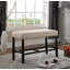 Banc de salle à manger à hauteur de comptoir brun clair, matériau en mélange, l 41 po x H 25,5 po, P 16,5 po, P 16,5 po, mélange, repose-pieds-131254699