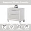 Table de chevet finition perle blanche