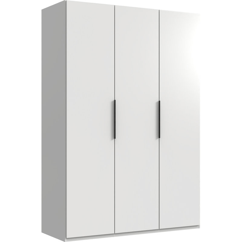 Guardino 3 Door Wardrobe, 216cm H x 150cm W x 58cm D, White