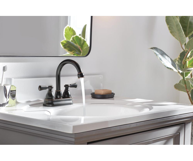 Elmhurst 2-handle Bathroom Faucet with Drain Assembly, Oil Rubbed Bronze