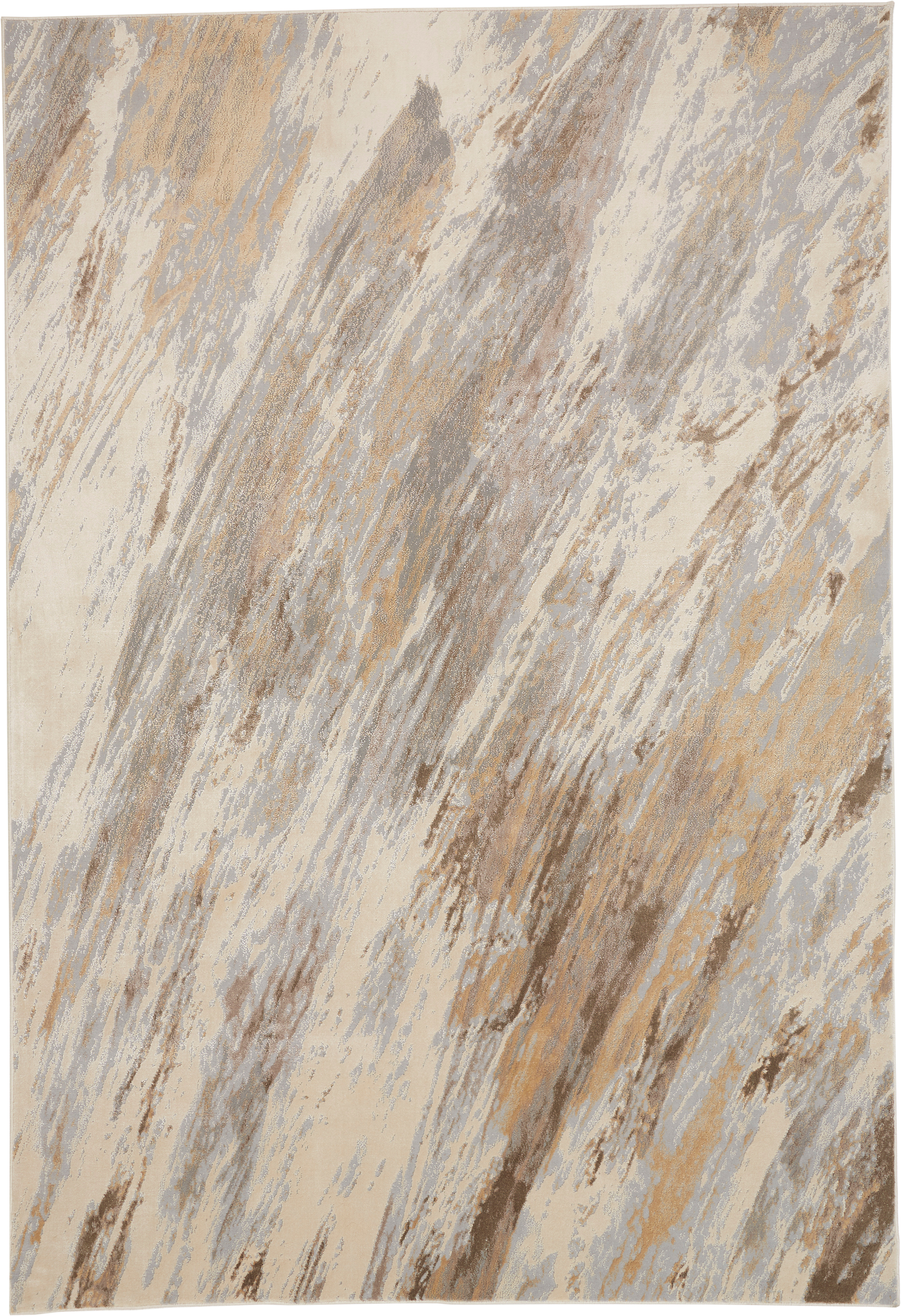 Wrought Studio™ Carbry Abstract Ivory Area Rug & Reviews | Wayfair
