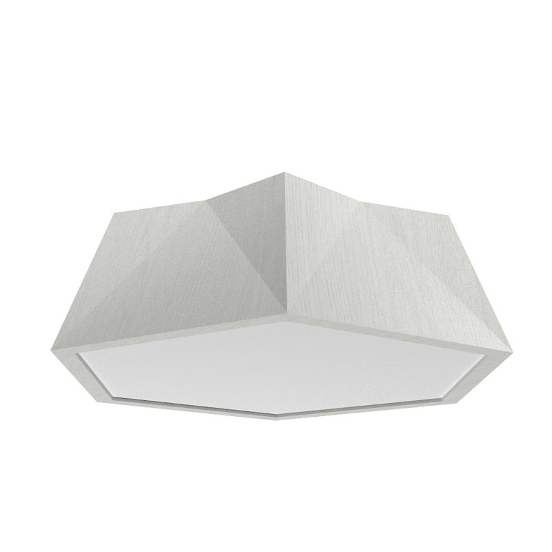 Physalis 1 - Light Flush Mount, 5.85" H x 19.5" W x 19.5" D, Organic White