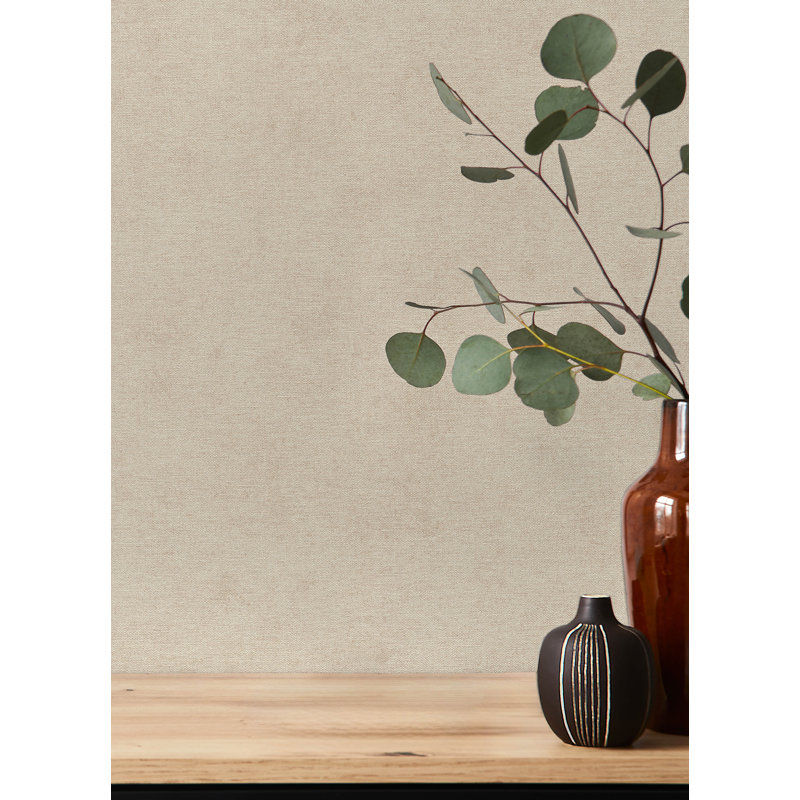 Papier peint imitation lin Cullen, Mauve