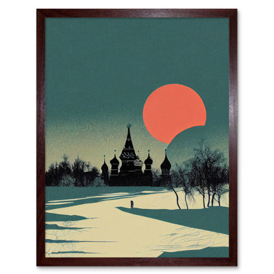 Winter Sun Orthodox Church Kiev Ukraine - Rectangle Print