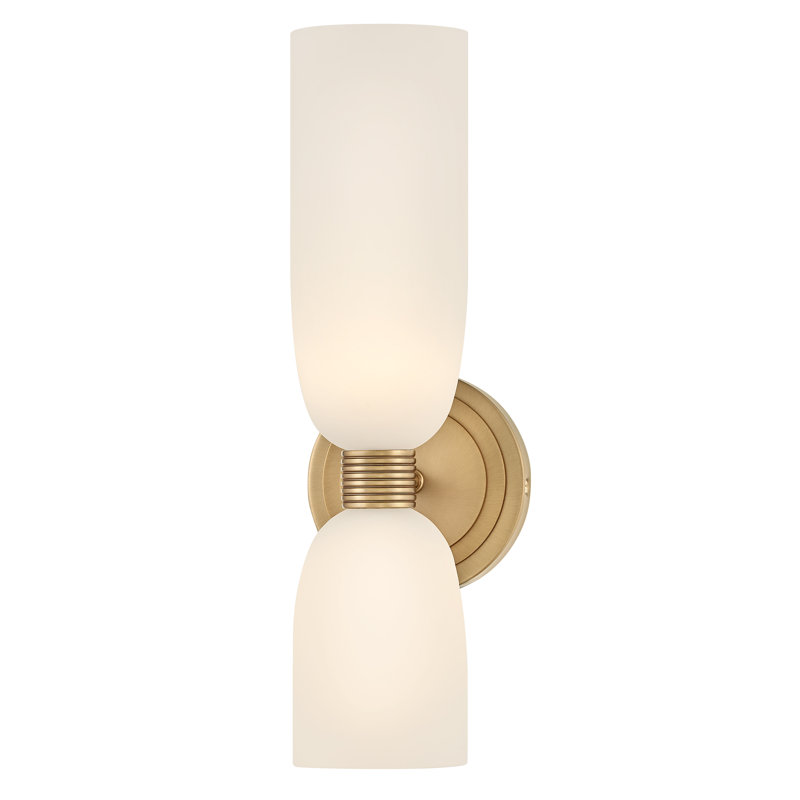 Tallulah Lacquered Brass and Etched Opal Glass Wall Sconce