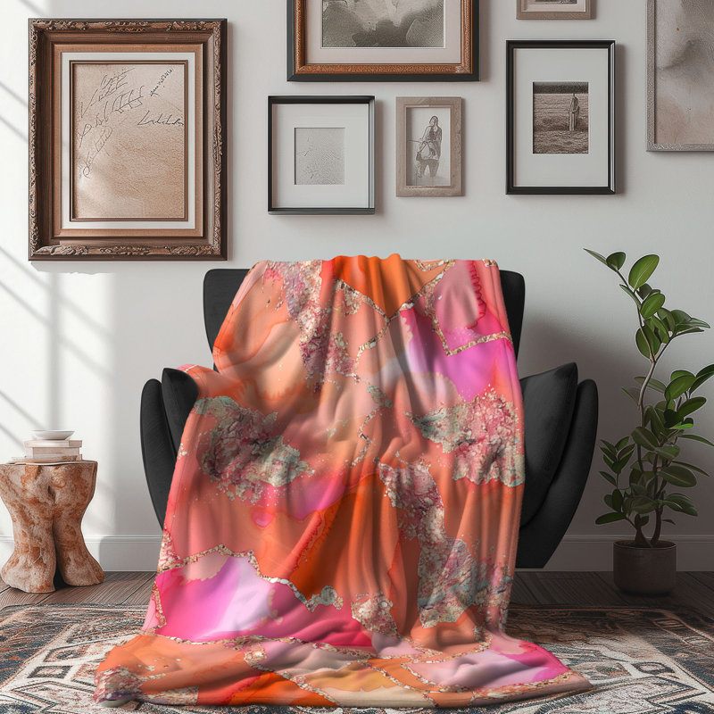Starlit Holographic Patterns - 1 pièce Sherpa Premium, Lit simple