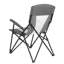 Chaise de camping pliante en acier quadruple en filet, avec porte-gobelet et sac de transport; Gris