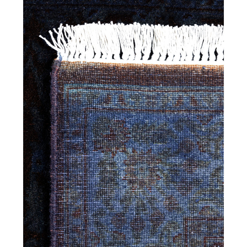 Overdyed One-of-a-Kind 2' 7" X 16' 6" Hand Knotted Area Rug