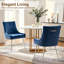 Velvet Upholstered Side Chair With Silver Legs-2029679292-2078051679