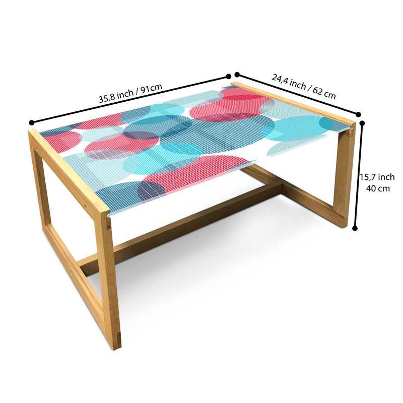 Jaeda Sled Coffee Table, 90cm H x 62cm W x 40cm D
