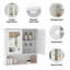 Armoire à pharmacie murale 23 "avec tablette réglable et porte miroir, armoire de rangement pour la cuisine, la buanderie ou le vestibule