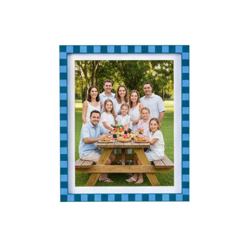 Cadres photo colorés en bois, cadre photo de famille pour présentation de table, Bleu, L 8 po x H 10 po