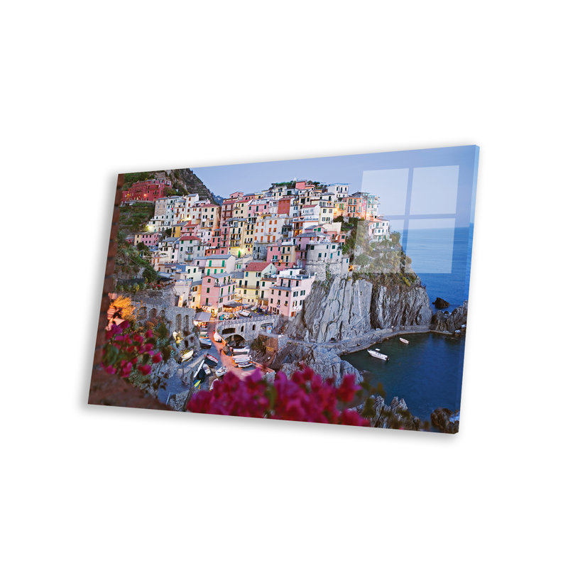 Ilira, Italie, Manarola. «Town And Sea At Sunset I On Plastique / Acrylique» par Jaynes Gallery Print