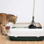 Ramasse-crottes PETMAKER à long manche pour chiens et chats - Ramasse-crottes à une main pour l'intérieur et l'extérieur avec mâchoires dentelées - Outil de nettoyage hygiénique en aluminium et plastique