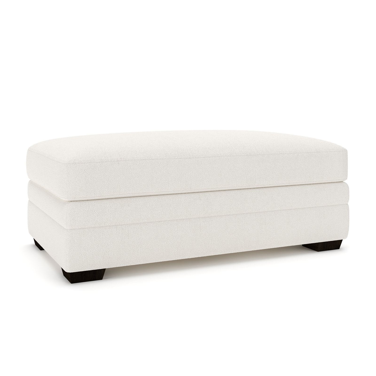 Edan 44" Ottoman, Apollo Alpaca Boucle