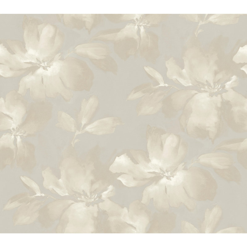 Floral Peel & Stick Wallpaper Roll, Brown