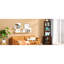 Tablette d'angle rustique de 65 po avec portes, tablettes de rangement à 6 niveaux pour la chambre à coucher, armoire à vin pour le salon, tablette autoportante, cuisine pour maximiser l'espace