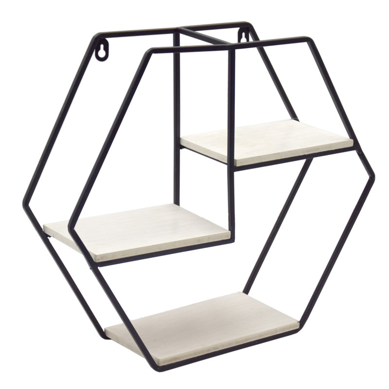 Tablette murale hexagonale