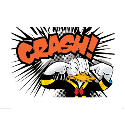 Donald Duck Crash Graphic Art Print