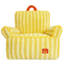 Canapé-lit rayé style canapé, jaune, moyen