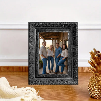 Black 3 PCS 8" x 10" Polished Picture Frame with Classic Rectangular Shape