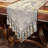 Mestan Rectangle Damask Shabbat High Pick Density Fabric Table Runner-1757975828