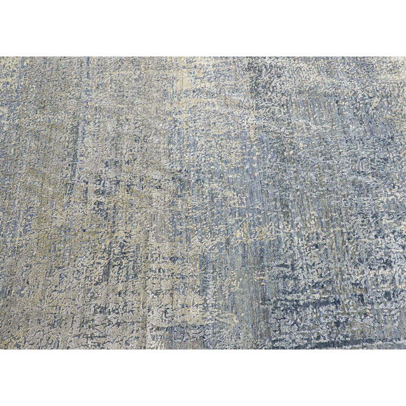 Tapis bleu / rouge / beige noué à la main de haute qualité, Rectangulaire 8 pi x 10 pi