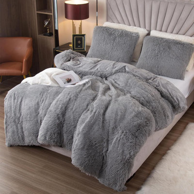 Shaylene Solid Colour Duvet Cover Set with Pillowcases