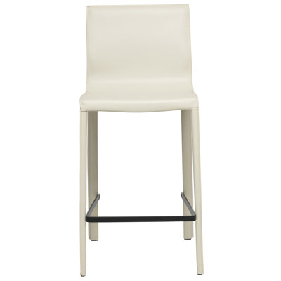 Upholstered Counter Stool with Metal Frame