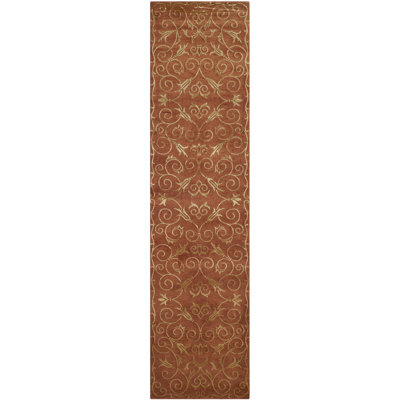 Echevarria Hand-Knotted Wool/Silk Gold Area Rug