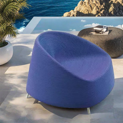 Chaise longue d'extérieur en tissu Creative