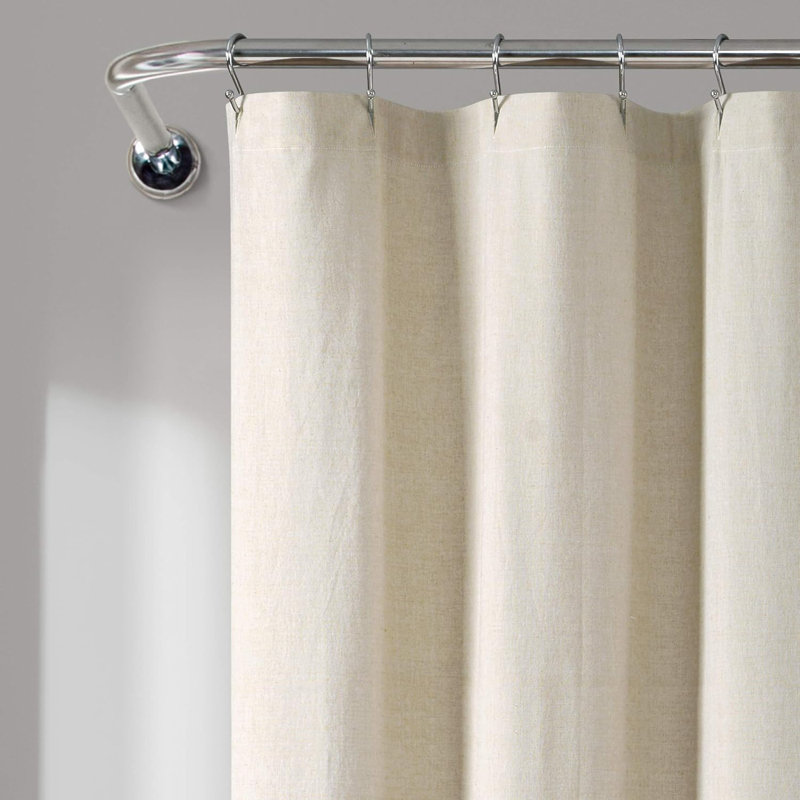 Cotton Shower Curtain Set, Taupe