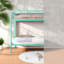 Lits superposés robustes en métal, lit simple vert moderne pour la chambre à coucher