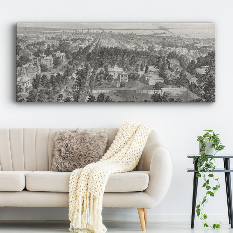 City of Buffalo sur impression sur toile, H 8 po x l 20 po x P 1,5 po