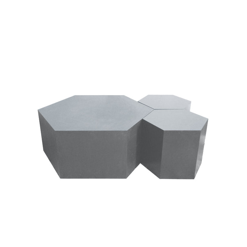 Coffee Table, 16" H x 40" L x 40" W, Matte Gray
