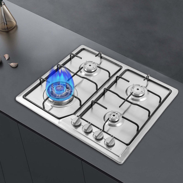 TABU Built-in Gas Cooktop, Stainless Steel Gas Stove Countertop, Easy to  Clean (5 Burners)