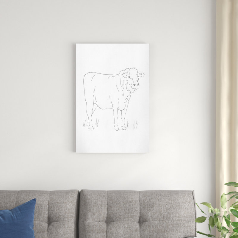 Bovin limousin I, H 30 po x l 20 po x P 1,25 po