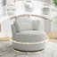 Upholstered Swivel Lounge Armchair With Pillow(Set of 2)-189218184