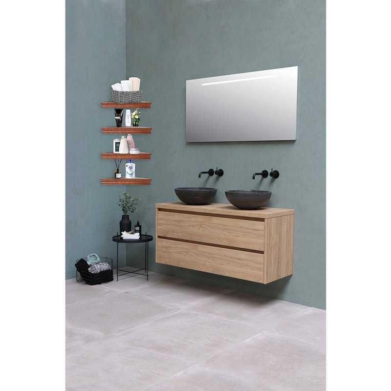 Ensemble de 4 tablettes d'angle flottantes en coin