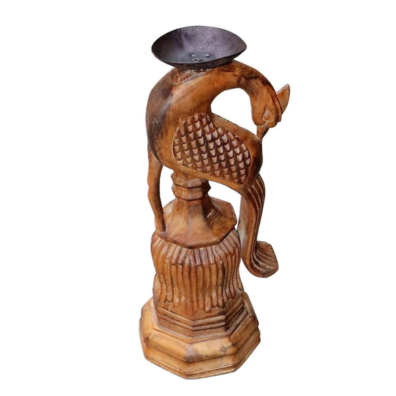 20'' H Solid Wood Candlestick