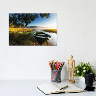 Sunrise - Lake - Kashubia - Poland by Mikolaj Gospodarek - Wrapped Canvas Print