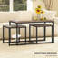 Ensemble de 3 tables basses gigognes pour salon Nesting, brun