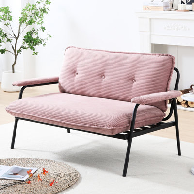 53 - Inch Beige Pink Black With Sponge , Blend Fabric, Metal Frame For Easy Placement Frame, Blend, Suitable Small Living Areas