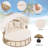 Outdoor Patio Rattan Round Daybed With Retractable Canopy