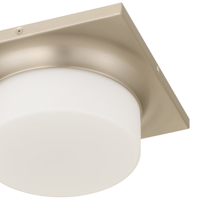 LED Flush Mount, 3.75" H x 10" W x 10" D, Brushed Nickel