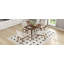 Ensemble de table de salle à manger 5 pièces avec une table à structure en bois massif et 4 chaises rembourrées pour la salle à manger, noyer et beige clair