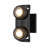 Modern Up Down Outdoor Wall Light Sconce, Adjustable Spotlight Fixture IP54 Waterproof for Bathroom Porch Garage, 2xGU10 LED Compatible, Matte Black Metal, ETL Certified