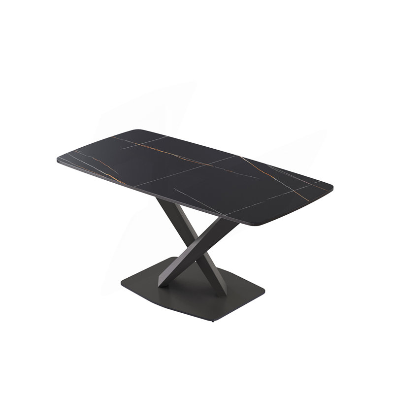 Table de salle à manger 63 po 63 po, Noir, H 29,53 po x L 63 po x l 31,5 po