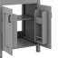 Meuble-lavabo 24 po avec lavabo, petit meuble-lavabo avec 2 portes à fermeture en douceur, tiroir rabattable et tablette
