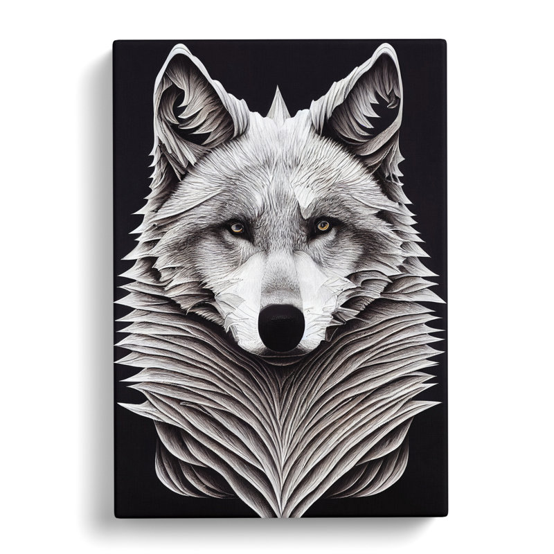Bust Of The Wolf No.2 - Print, No Matte, 76cm H x 50cm W x 3cm D, Wrapped Canvas